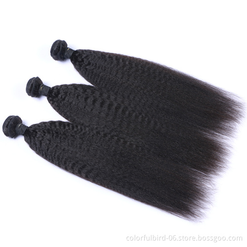Wholesale Straight Human Hair Lace Wig Vendors Kinky Straight Black Hair Extensions Brazilian straight Hair
